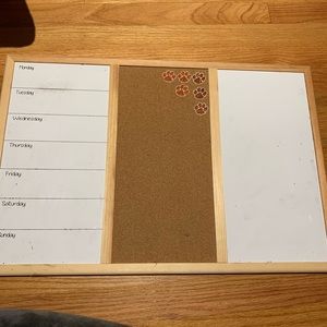 Stationary Whiteboard with week layout